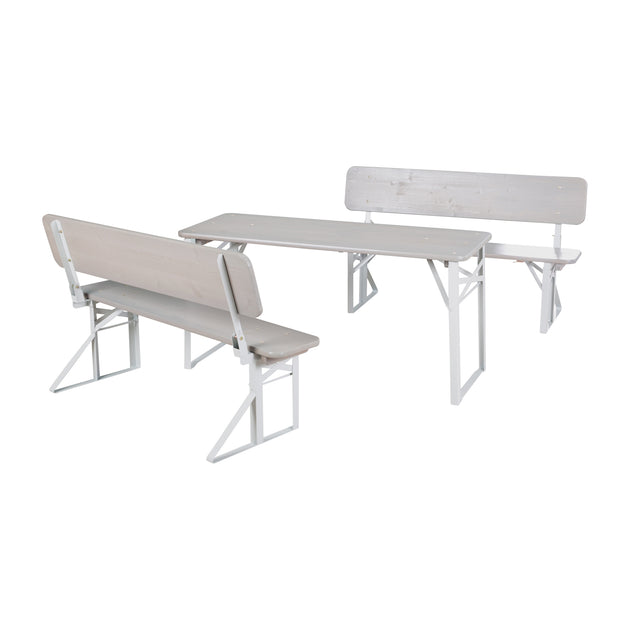 Mesa plegable con sillas incl. juego de resina de acero mesa con 4