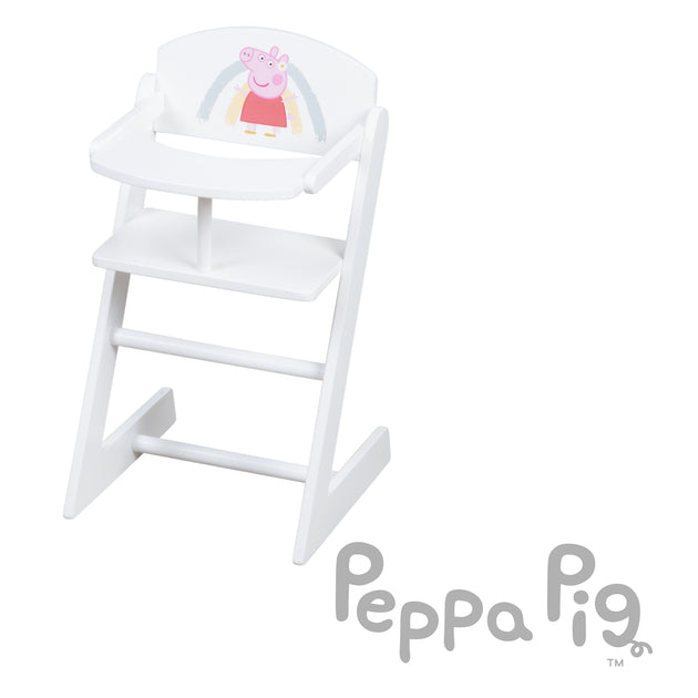 Puppenhochstuhl \'Peppa Pig\' für Babypuppen - weiß lackiertem – roba Stuhl aus