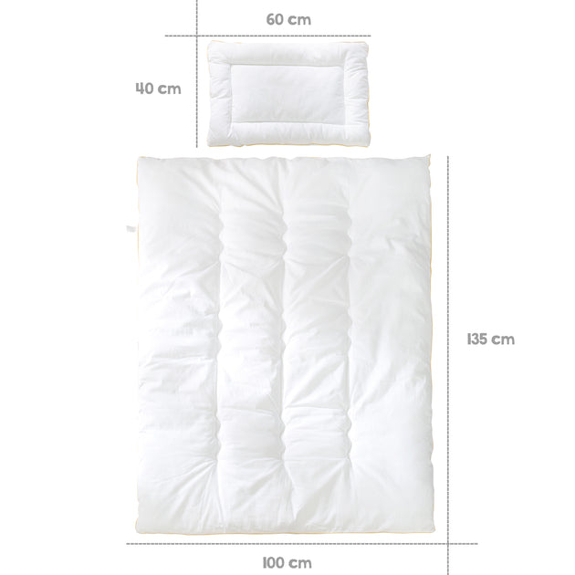 Kindersteppbett, ganzjähriges Baby-Set Decke (Inlett), x 100 roba – 135 weiß