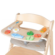 Bandeja con elementos de juego - Adecuada para silla alta Sit Up Flex - Madera natural