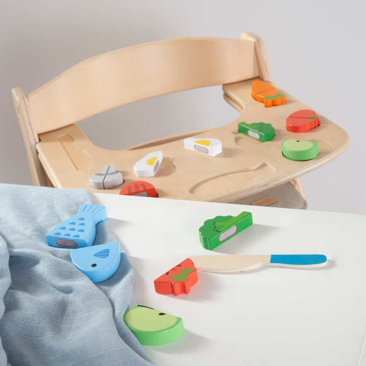 Vassoio con elementi di gioco - Adatto per seggiolone Sit Up Flex - Legno naturale