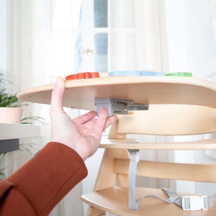 Plateau avec éléments de jeu - Adapté à la chaise haute Sit Up Flex - Bois naturel