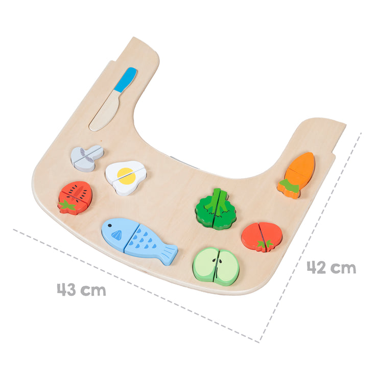 Bandeja con elementos de juego - Adecuada para silla alta Sit Up Flex - Madera natural