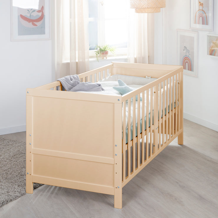 Letto per bambini combinato Sonno facile 70x140 compresi gli angoli di conversione - Natura in legno