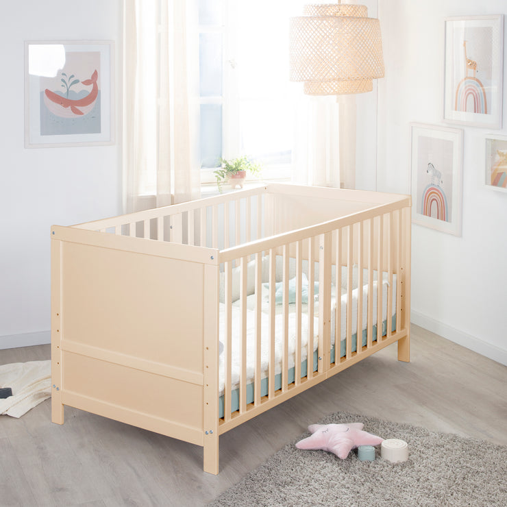 Letto per bambini combinato Sonno facile 70x140 compresi gli angoli di conversione - Natura in legno