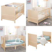 Letto per bambini combinato Sonno facile 70x140 compresi gli angoli di conversione - Natura in legno