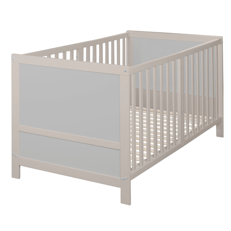 Cama combinada para niños Fácil sueño 70x140 incluyendo esquinas de conversión - gris claro