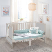 Letto per bambini combinato Easy Sleep 70x140 compresi gli angoli di conversione - grigio chiaro