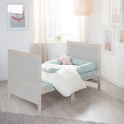 Cama combinada para niños Fácil sueño 70x140 incluyendo esquinas de conversión - gris claro