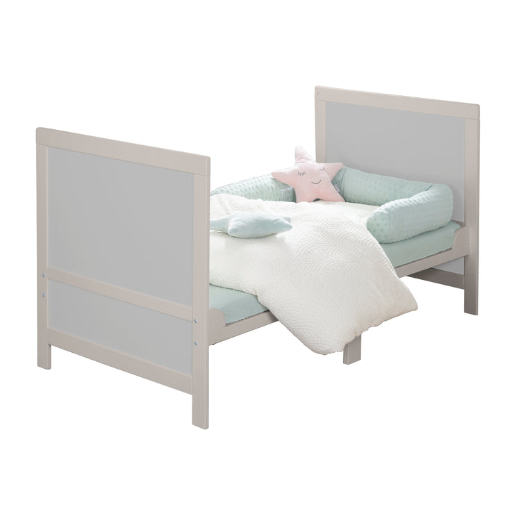 Letto per bambini combinato Easy Sleep 70x140 compresi gli angoli di conversione - grigio chiaro