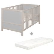 Cama combinada para niños Fácil sueño 70x140 incluyendo esquinas de conversión - gris claro