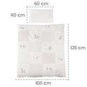 Conjunto completo de cama 'Fox & Bunny' 70 x 140 cm con equipamiento