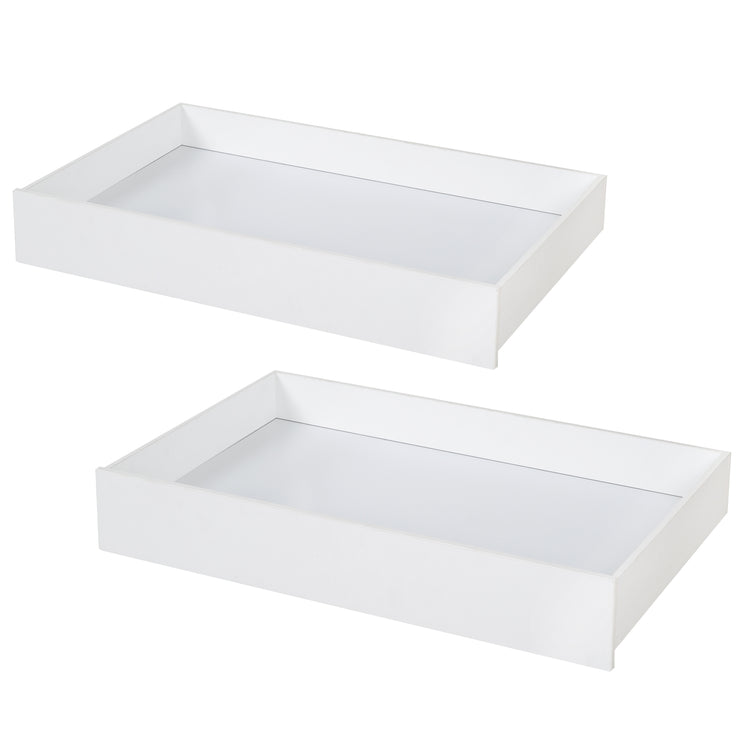 2 tiroirs set pour le lit de maison Montessori 90 x 200 cm - blanc