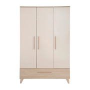 Chambre Bébé 'Sidney' 3 PC - Lit 70 x 140 cm + Commode à Langer + Armoire - Cachemire / Chêne