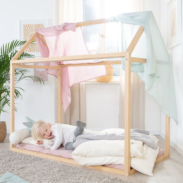 Cama de la casa 70 x 140 cm - cama Montessori hecha de madera de bambú - FSC certificado