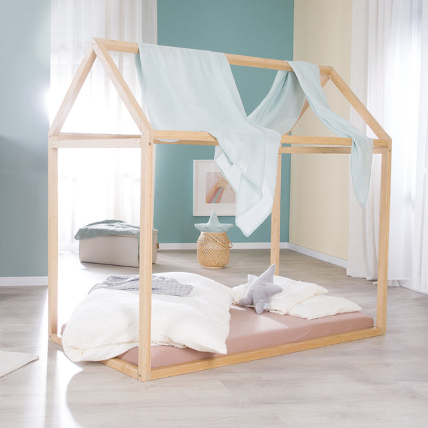 Cama de la casa 70 x 140 cm - cama Montessori hecha de madera de bambú - FSC certificado