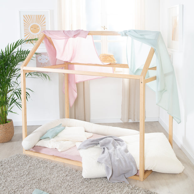 House bed 70 x 140 cm - Montessori bed made of bamboo wood - FSC certified