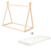 Tipilounge 70 x 140 cm - Montessori bed made of bamboo wood - FSC certified