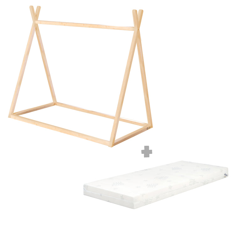 Tipilounge 70 x 140 cm - Montessori bed made of bamboo wood - FSC certified