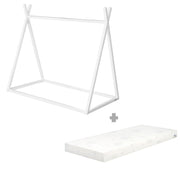 Tipilounge 70 x 140 cm - cama Montessori hecha de madera de blanco - Certificado FSC