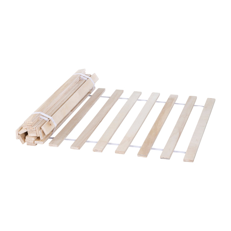 Roll slatted frame in various sizes for Montessori house beds-wood nature