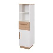 Stand shelf 'Lion' with door and drawer - Artisan oak / white