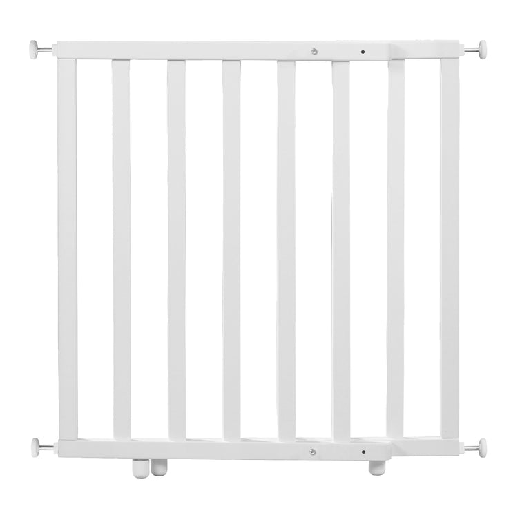 Barrera de seguridad para puertas con presión, blanca, ancho 62 - 106 cm, barrera para escaleras para niños y mascotas