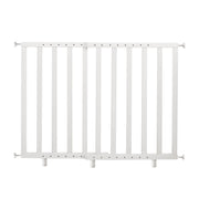 Barrera de seguridad para puertas con presión, blanca, ancho 62 - 106 cm, barrera para escaleras para niños y mascotas