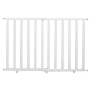 Barrera de seguridad para puertas con presión, blanca, ancho 62 - 106 cm, barrera para escaleras para niños y mascotas