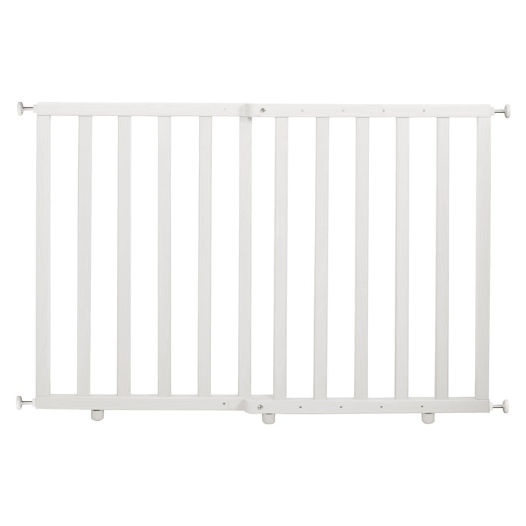 Barrera de seguridad para puertas con presión, blanca, ancho 62 - 106 cm, barrera para escaleras para niños y mascotas