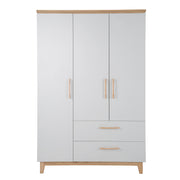 Wardrobe 'Caro', 3 doors, 2 drawers, with soft close technology, revolving door cabinet