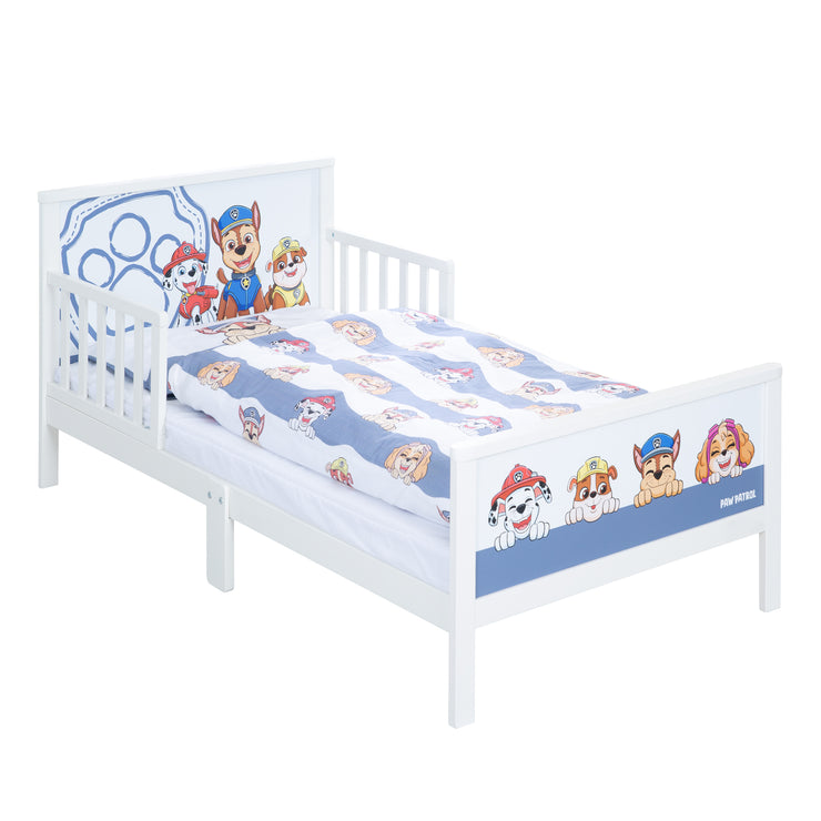 Lit à thème pour tout-petit 'PAW PATROL' 70 x 140 cm, y compris le cadre à lattes et le linge de lit