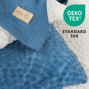 Nestchen 'Seahells Indigo' - Bio -Cotton - OCS & Oeko Tex Certified - Azul