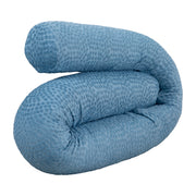 Bed snake 'Seahells Indigo' 170 cm made of certified organic cotton - blue