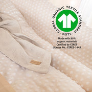 Coperta per bebé 80 x 80 cm 'Frosty Almond' - Certificata GOTS & Oeko-Tex - Beige