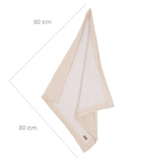 Babydecke 80 x 80 cm 'Frosty Almond' - GOTS & Oeko-Tex zertifiziert - Beige