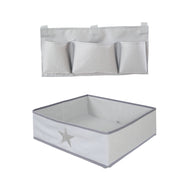 Set de Organizador con Diseño de Estrellas - Compatible con todas las Tronas Born Up y Sit Up - Gris