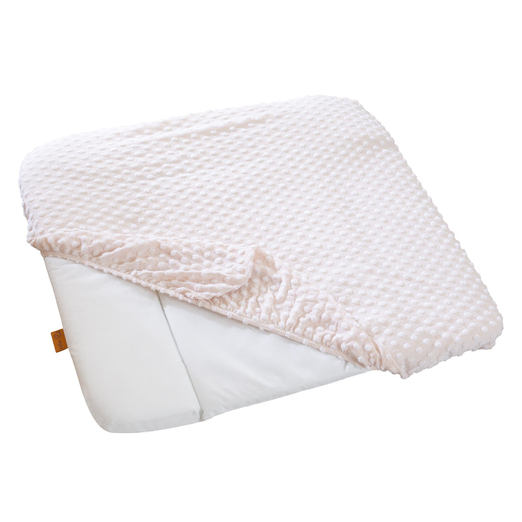 Organic Fitted Cover for Changing Pads 75x85 cm 'Frosty Almond' - Beige