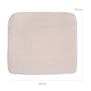 Organic Fitted Cover for Changing Pads 75x85 cm 'Frosty Almond' - Beige