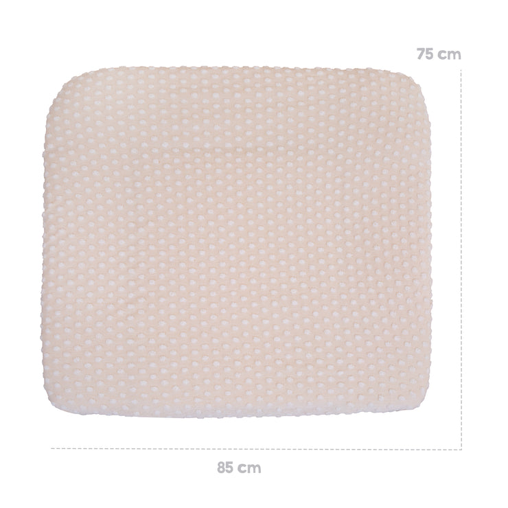 Organic Fitted Cover for Changing Pads 75x85 cm 'Frosty Almond' - Beige