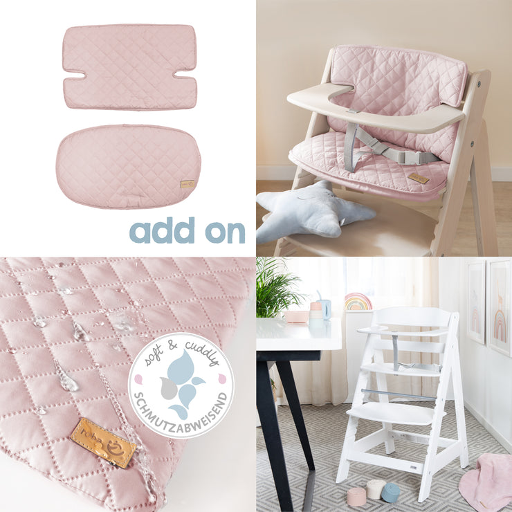 Réducteur d'assise 'roba Style', rose, coussin d'assise en 2 parties / insert pour chaises hautes d'escalier