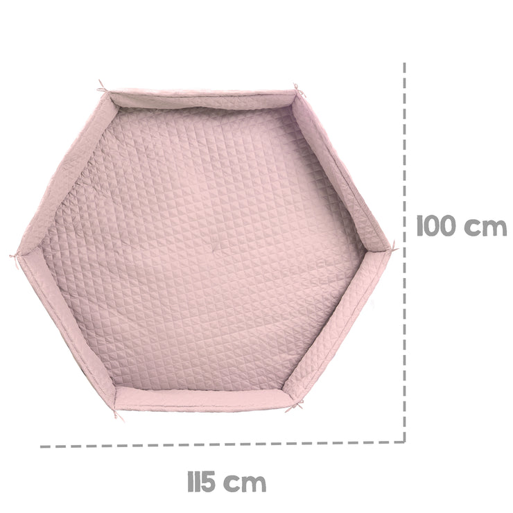 Laufgittereinlage 'roba Style', für 6-eckige Laufgitter, sichere Seitenpolsterung, rosa/mauve