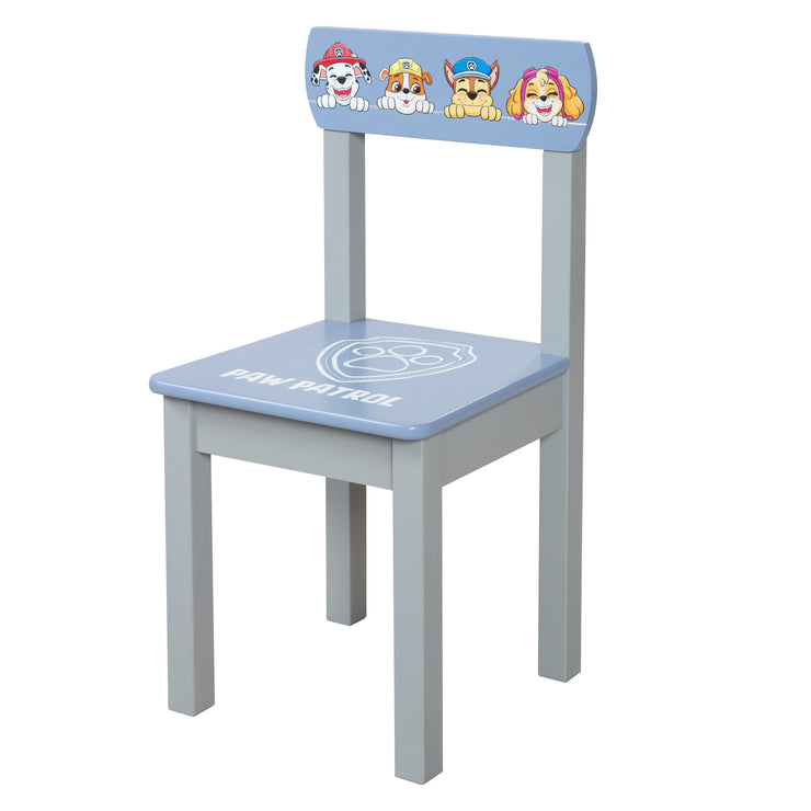 Set di sedute per bambini 'Paw Patrol' - 2 sedie e tavolo per bambini - blu / grigio