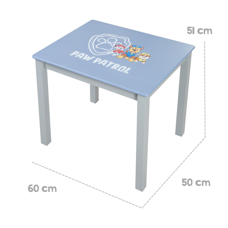 Children's Seating Group 'Paw Patrol' - 2 Children's Chairs & Table - Blue / Gray