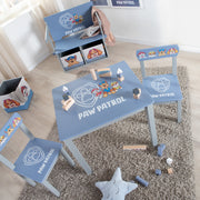 Set di sedute per bambini 'Paw Patrol' - 2 sedie e tavolo per bambini - blu / grigio