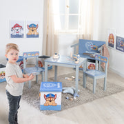 Conjunto de asientos para niños 'Paw Patrol' - 2 sillas infantiles y mesa para niños - Azul / Gris