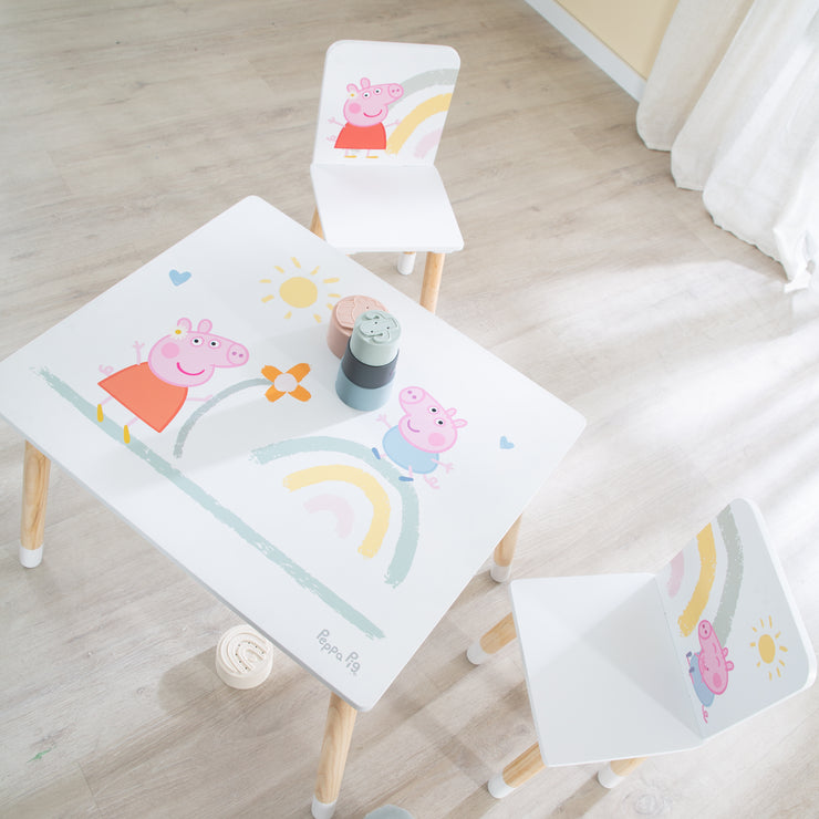 Kindersitzgruppe \'Peppa Serie – 2 + - roba Motiv Pig\' - - Tisch Stühle 1 der