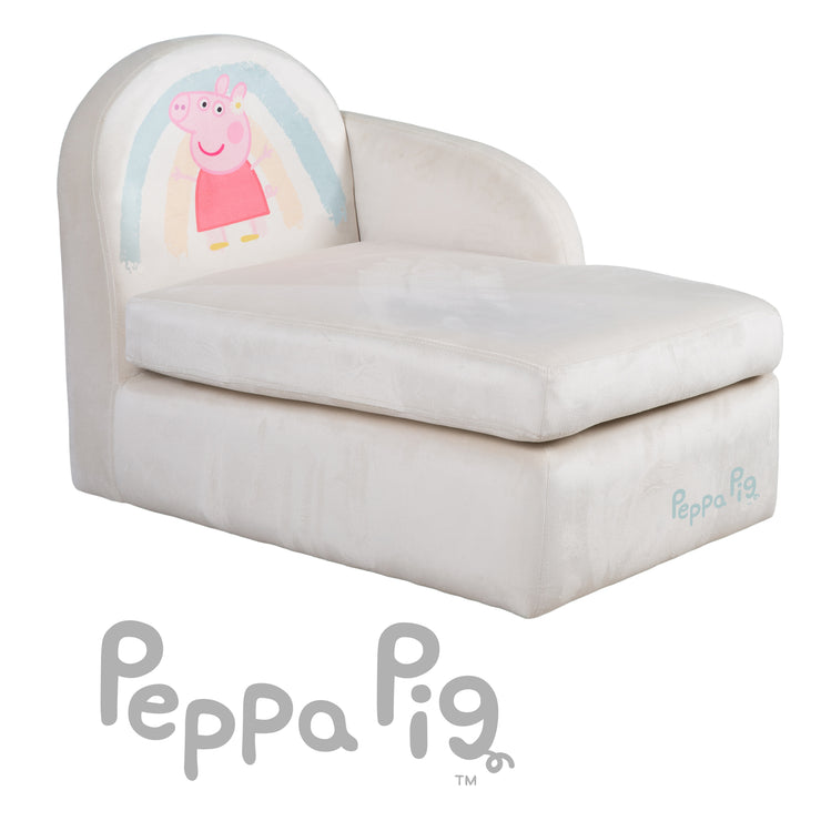 Kinderloungesofa \'Peppa Pig\' mit Armlehne – Pr - beige Samtbezug Peppa - roba