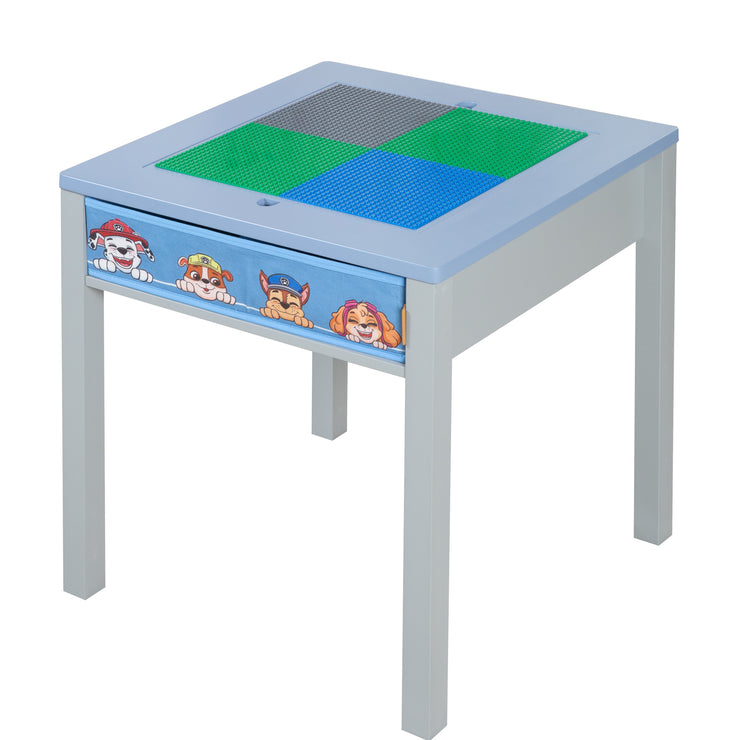 Paw Patrol Children's Table Set with Reversible Top & Seat Box - Gray / Blue