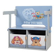 Panca pieghevole "Paw Patrol" + Box in tela - Trasformabile in banco di scuola